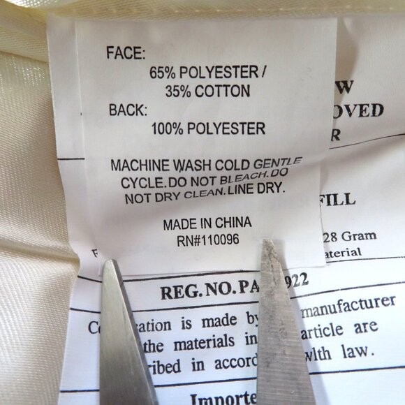 New Vintage King Shams Bedskirt Set Silk Ribbon Rose Velvet Design Cream Satin - Picture 13 of 16